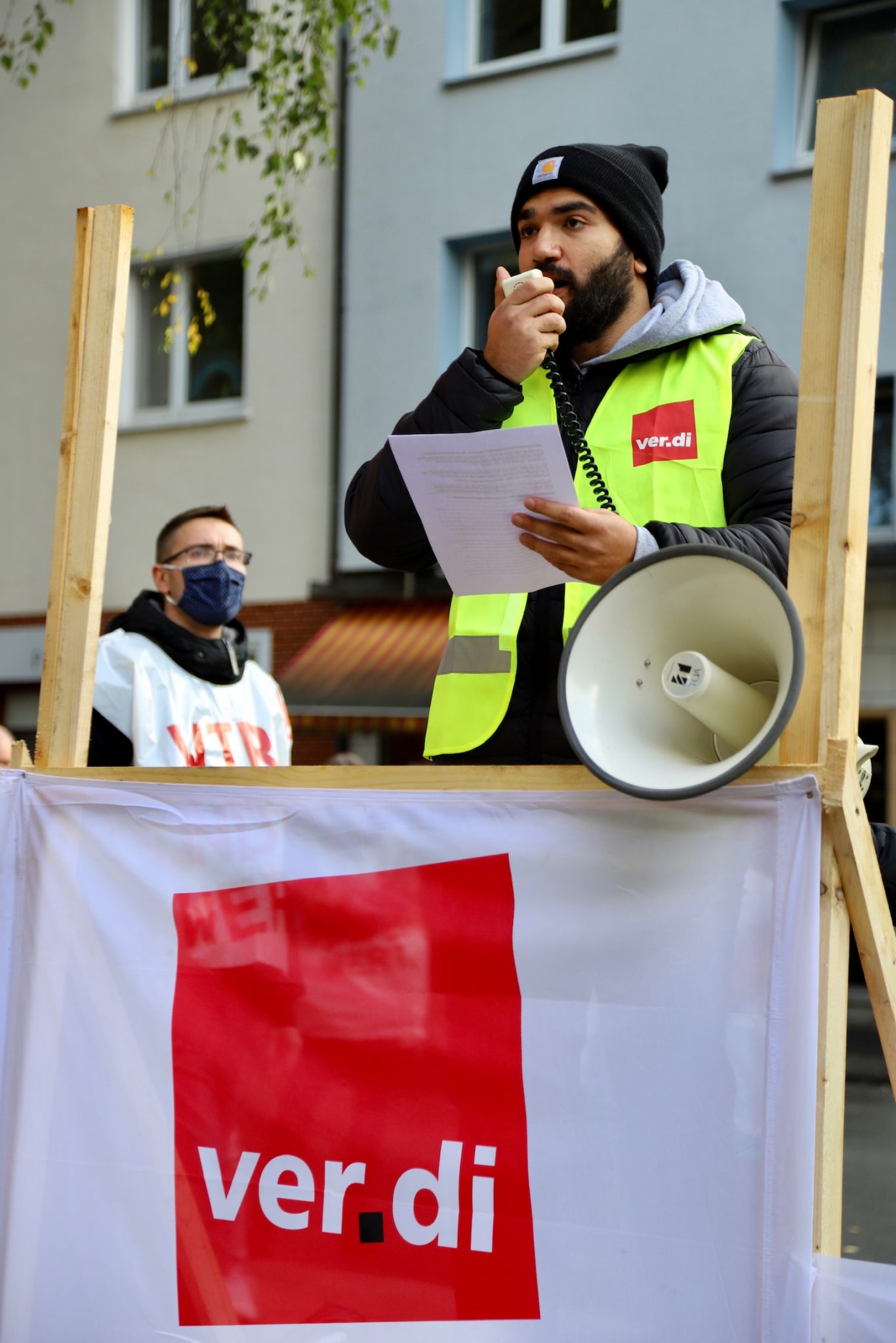 ver.diWarnstreik bei der DRV KBS (07.10.2020) Kundgebung